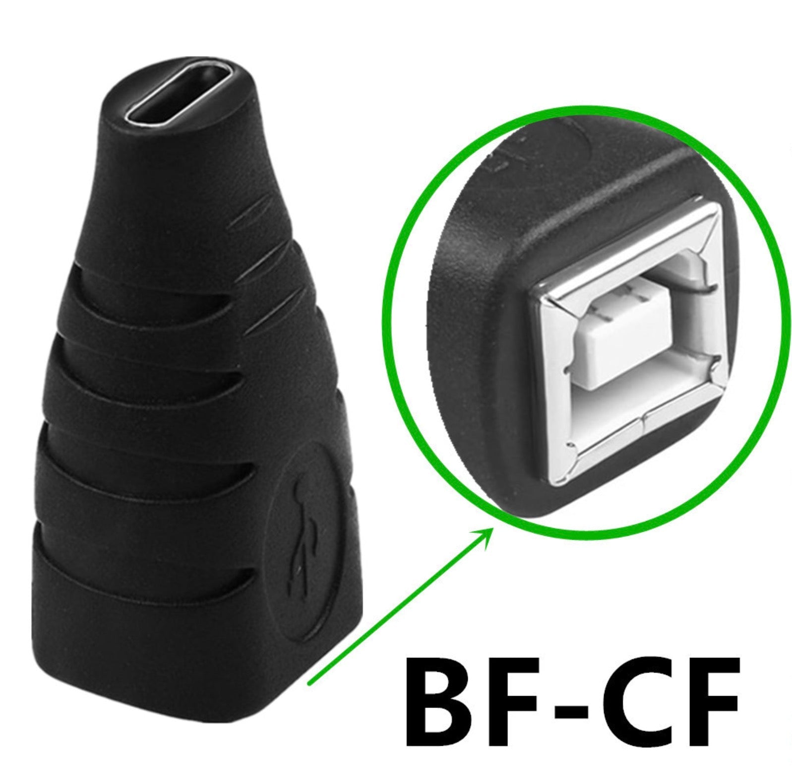 USB B to USB C Extension Adapter, Type C Female to Type B Female Midi Keyboard Converter