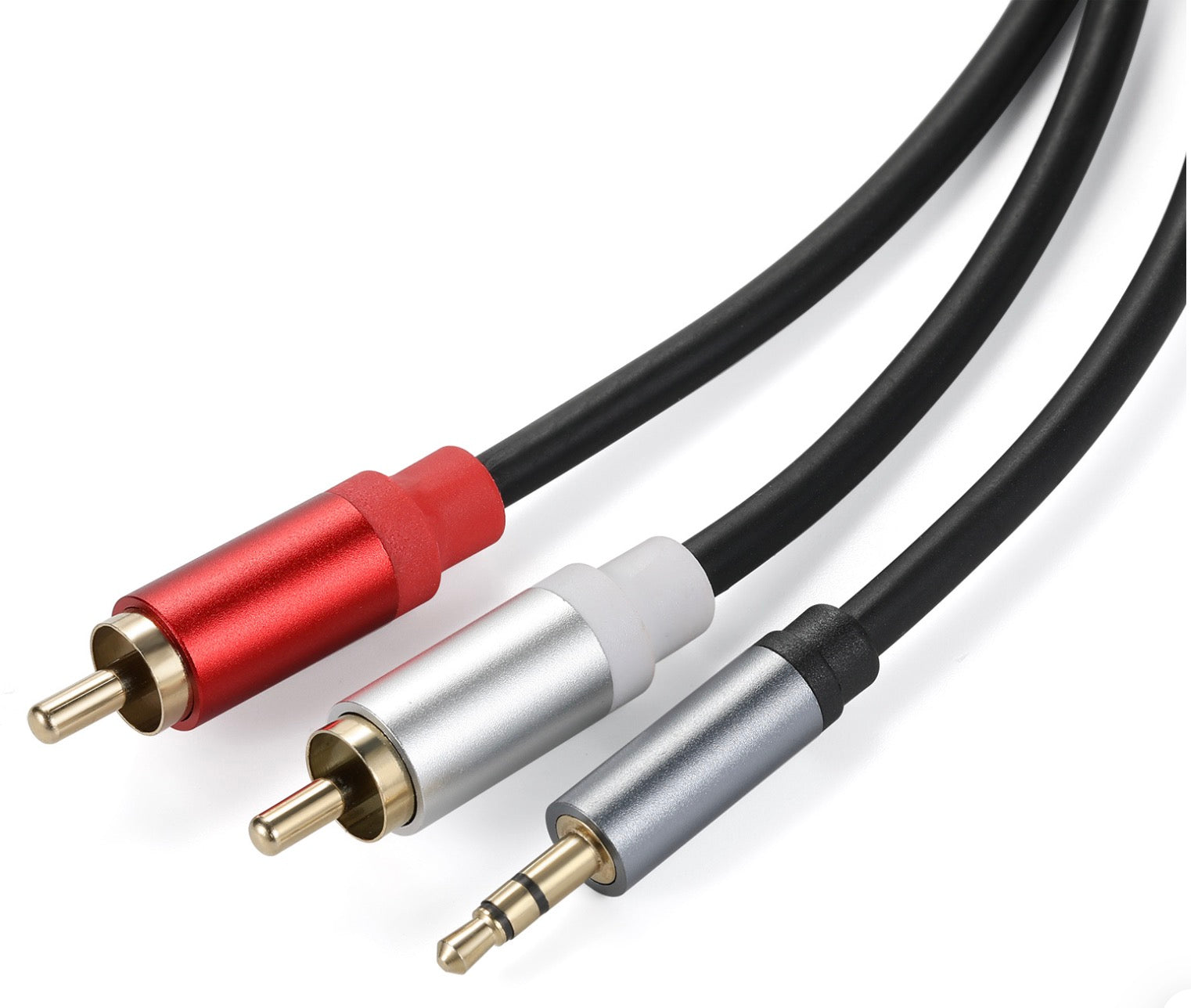 RCA Dual Phono Male to 3.5mm Male Stereo Audio Splitter Cable