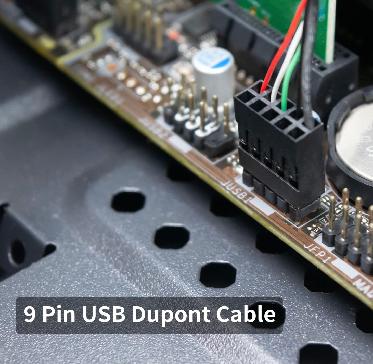 Micro USB to USB Header Dupont Cable, Micro Male to 9 Pin Female USB Header PCB Motherboard Extension Connector