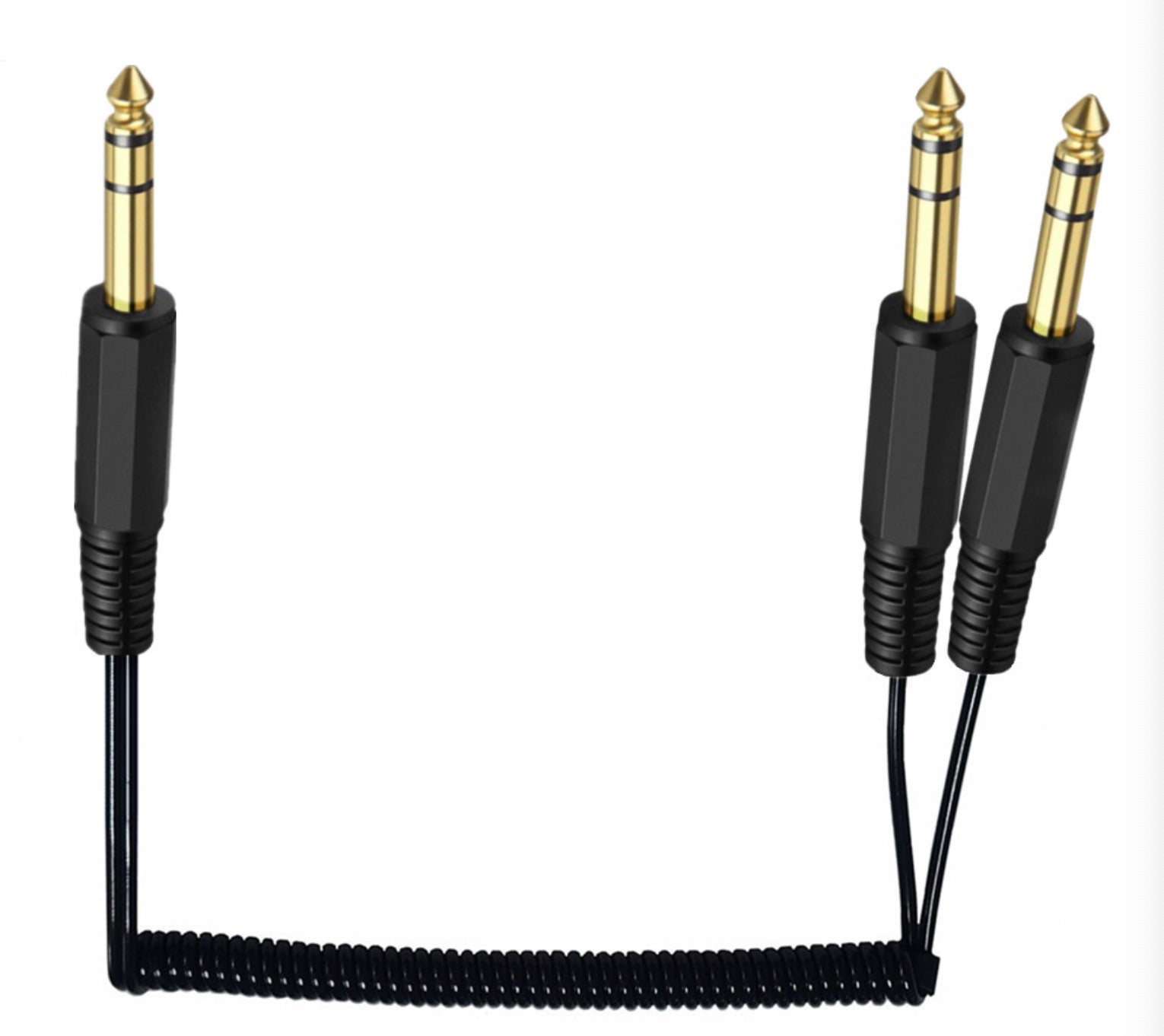 6.35mm 1/4 inch TRS Stereo to Dual 6.35mm Audio Y Speaker Cable