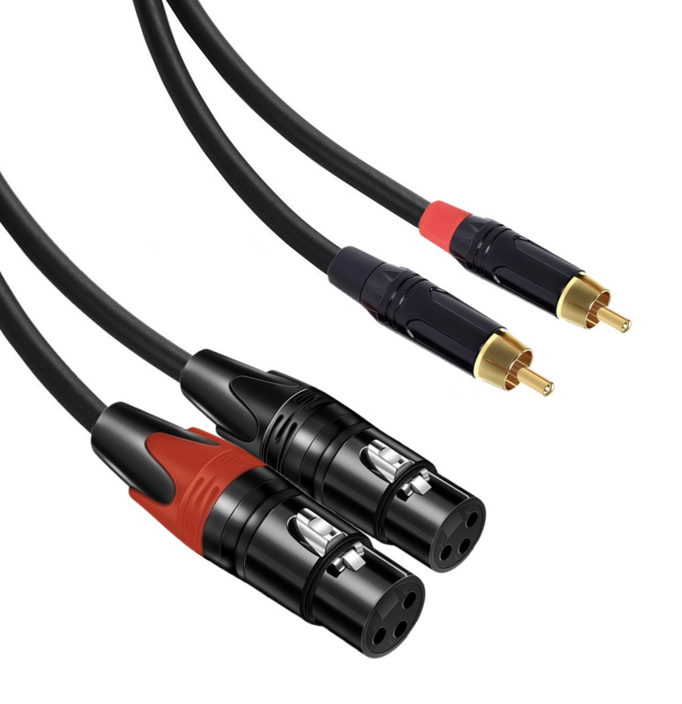 dual rca male to xlr female audio cable