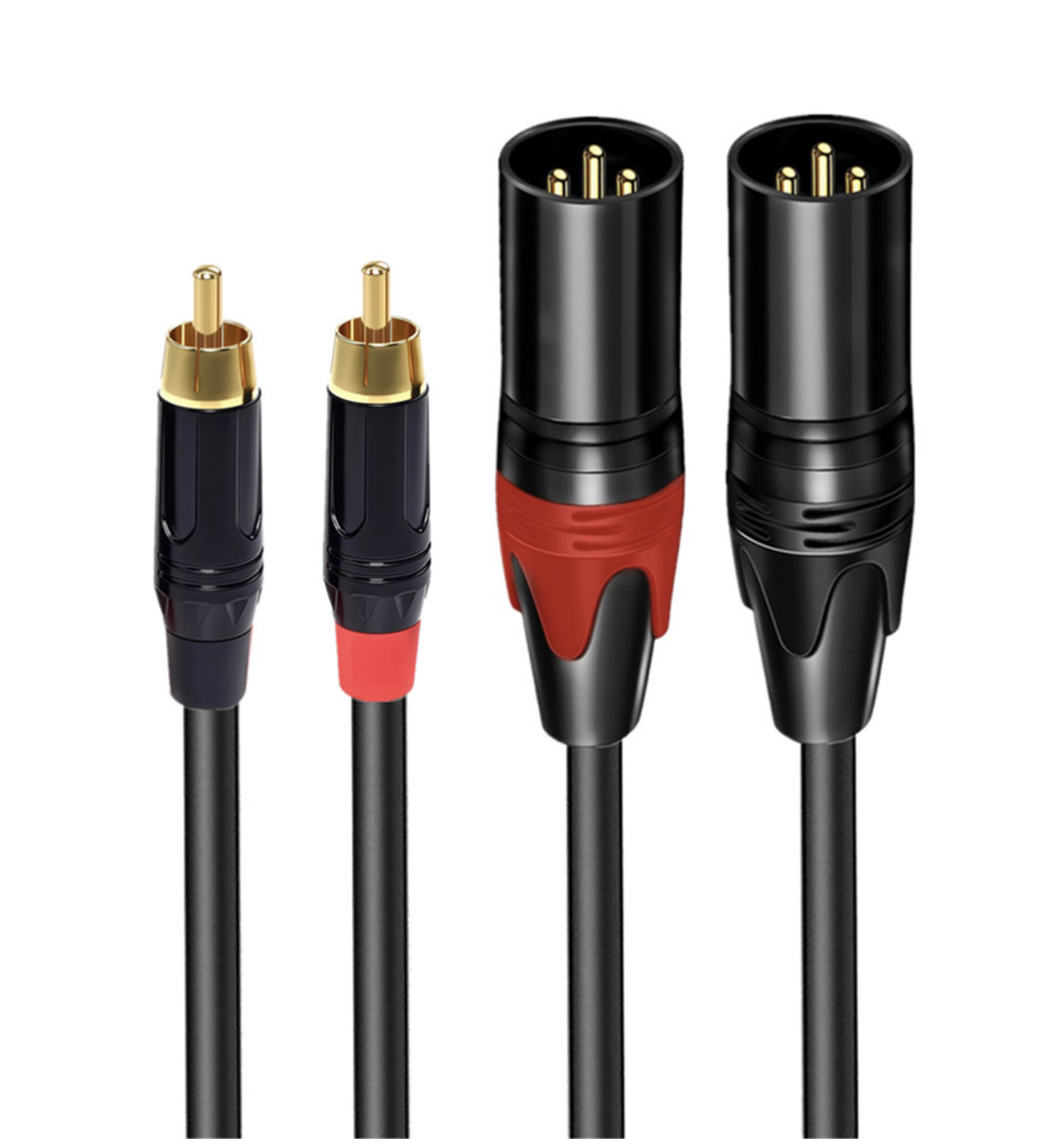 Dual XLR to Dual RCA Cable – Heavy Duty Stereo Audio Cable for HiFi Systems, Mixers & Microphones