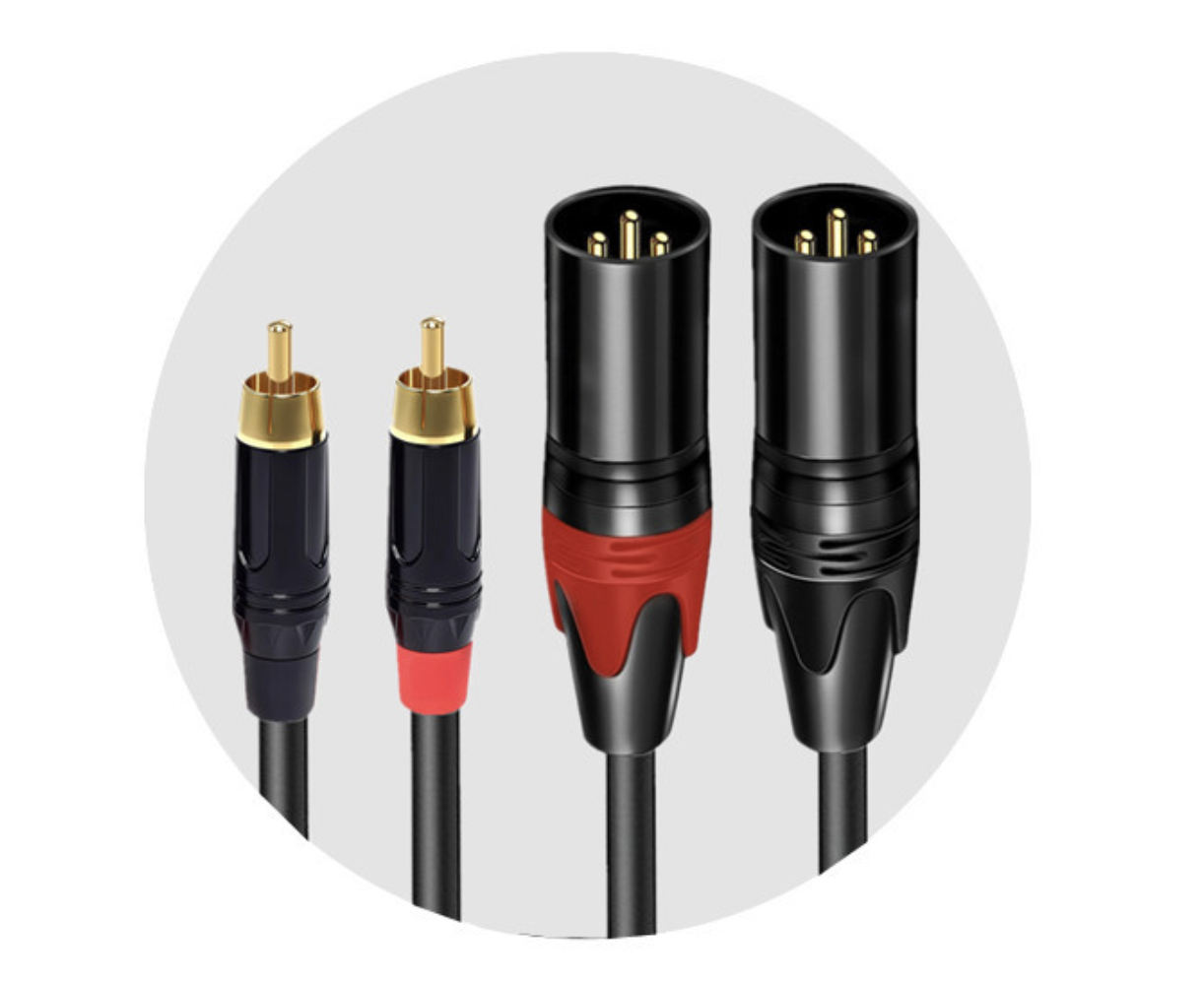Dual XLR to Dual RCA Cable – Heavy Duty Stereo Audio Cable for HiFi Systems, Mixers & Microphones