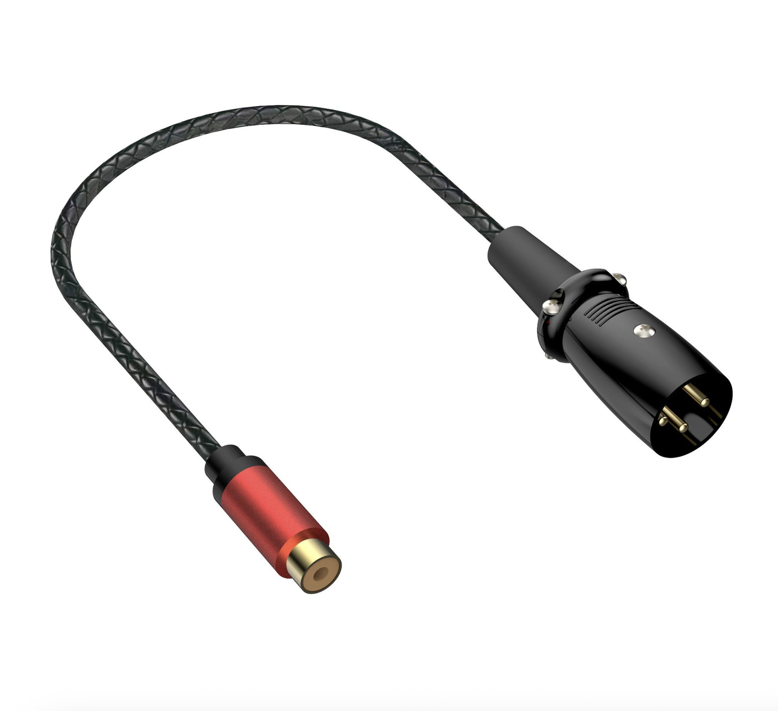 XLR Male 3 Pin to RCA Female Audio Cable – Professional Stereo Adapter for Audio Mixers & Amplifiers