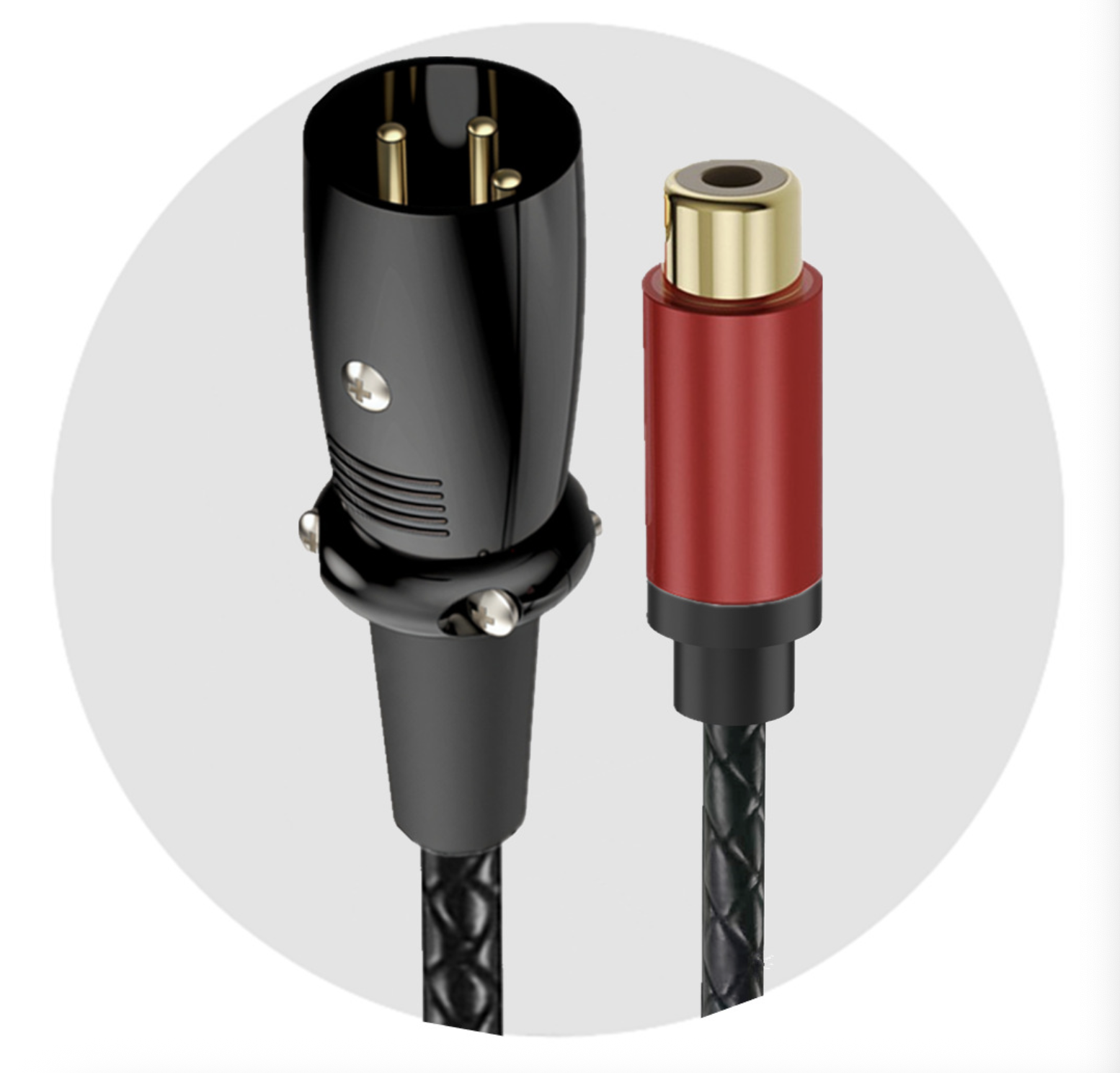 XLR Male 3 Pin to RCA Female Audio Cable – Professional Stereo Adapter for Audio Mixers & Amplifiers