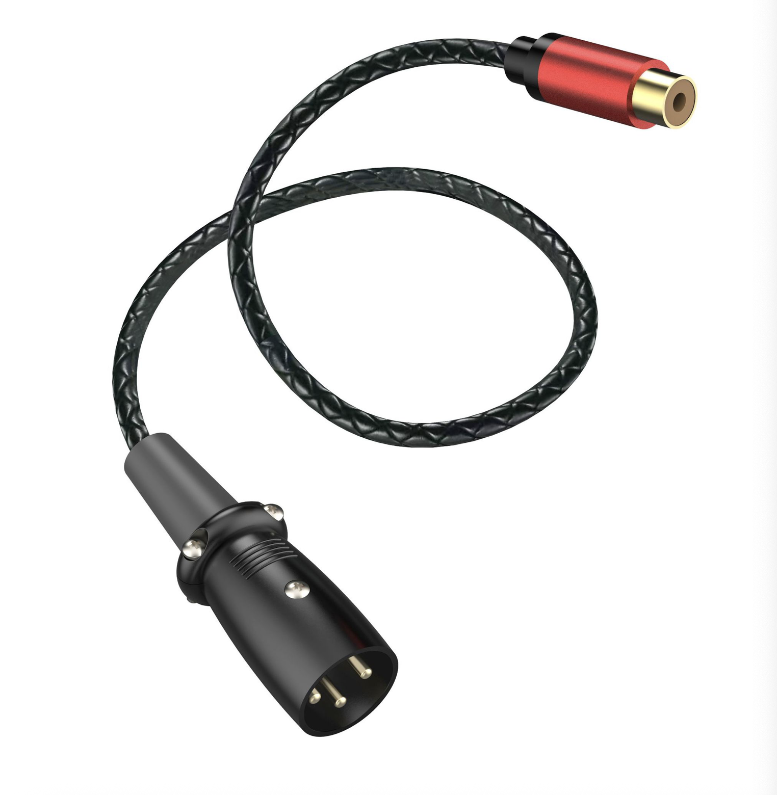 XLR Male 3 Pin to RCA Female Audio Cable – Professional Stereo Adapter for Audio Mixers & Amplifiers