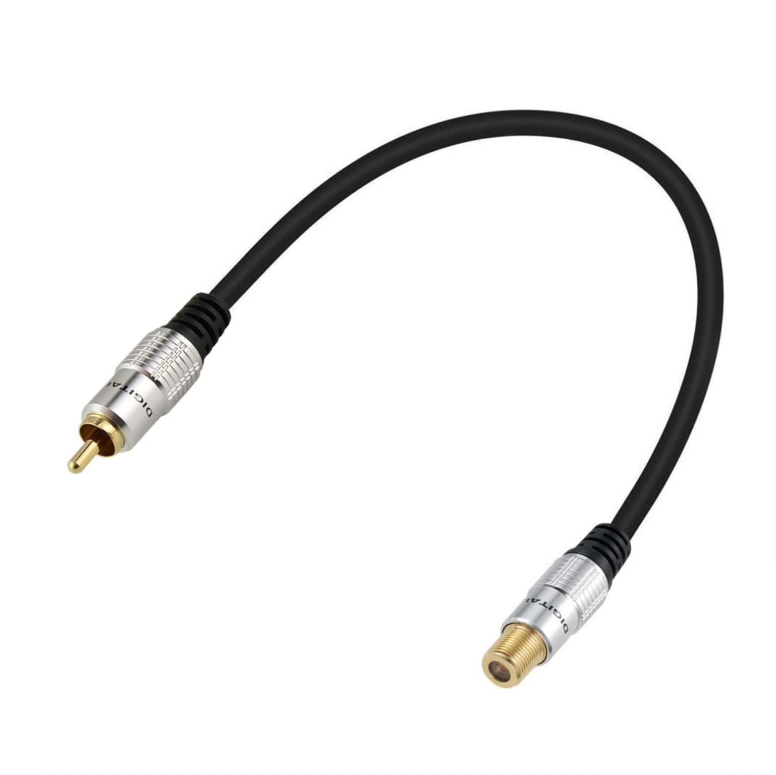 Coaxial to RCA Adapter Cable | RCA Male to F Type Coax Female  Audio Cable for Subwoofer, Receiver, TV, Game Console