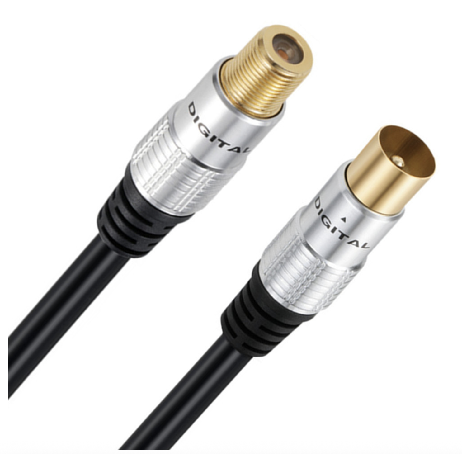 Coaxial to RCA Adapter Cable | RCA Male to F Type Coax Female  Audio Cable for Subwoofer, Receiver, TV, Game Console