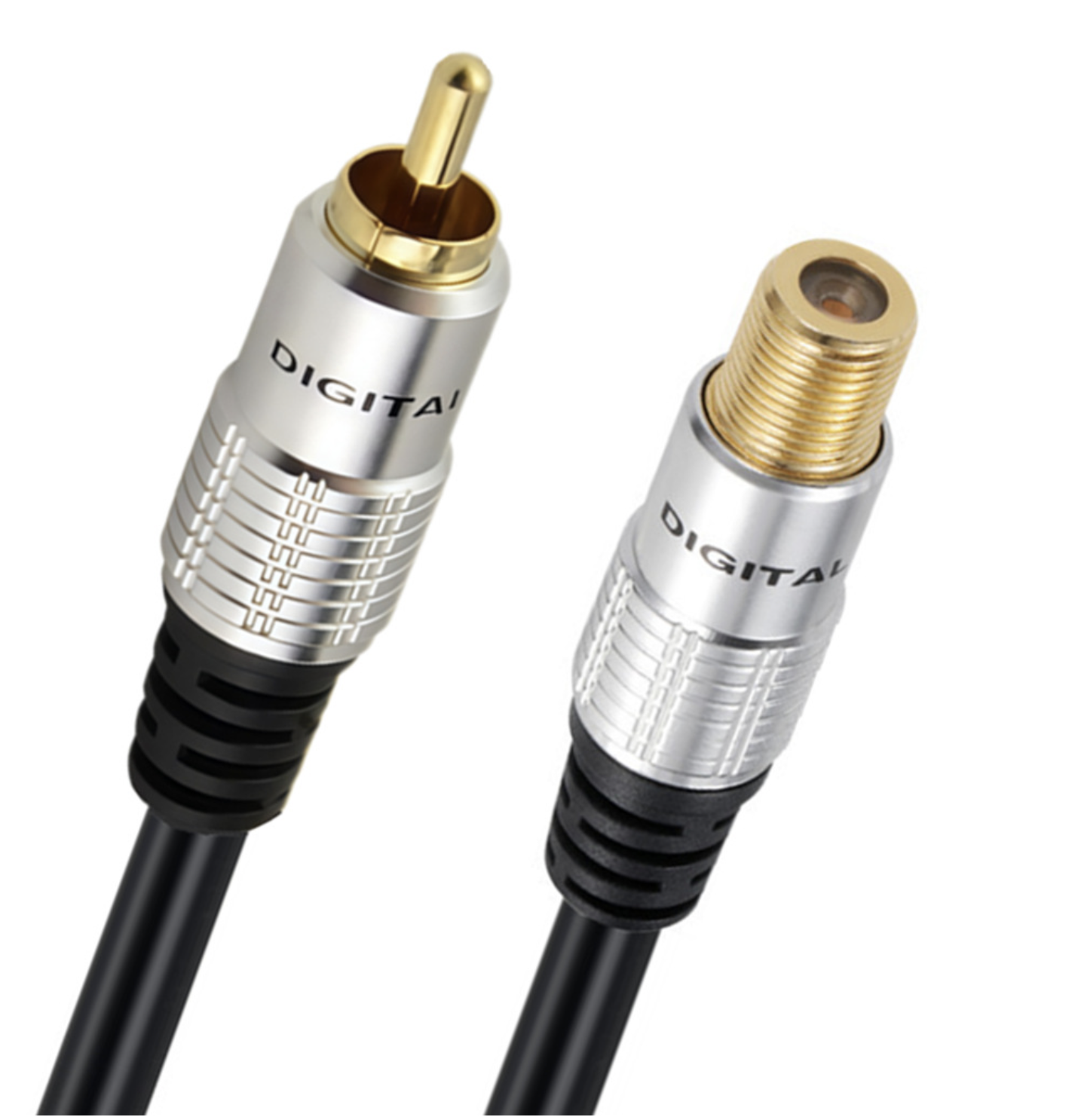 Coaxial to RCA Adapter Cable | RCA Male to F Type Coax Female  Audio Cable for Subwoofer, Receiver, TV, Game Console