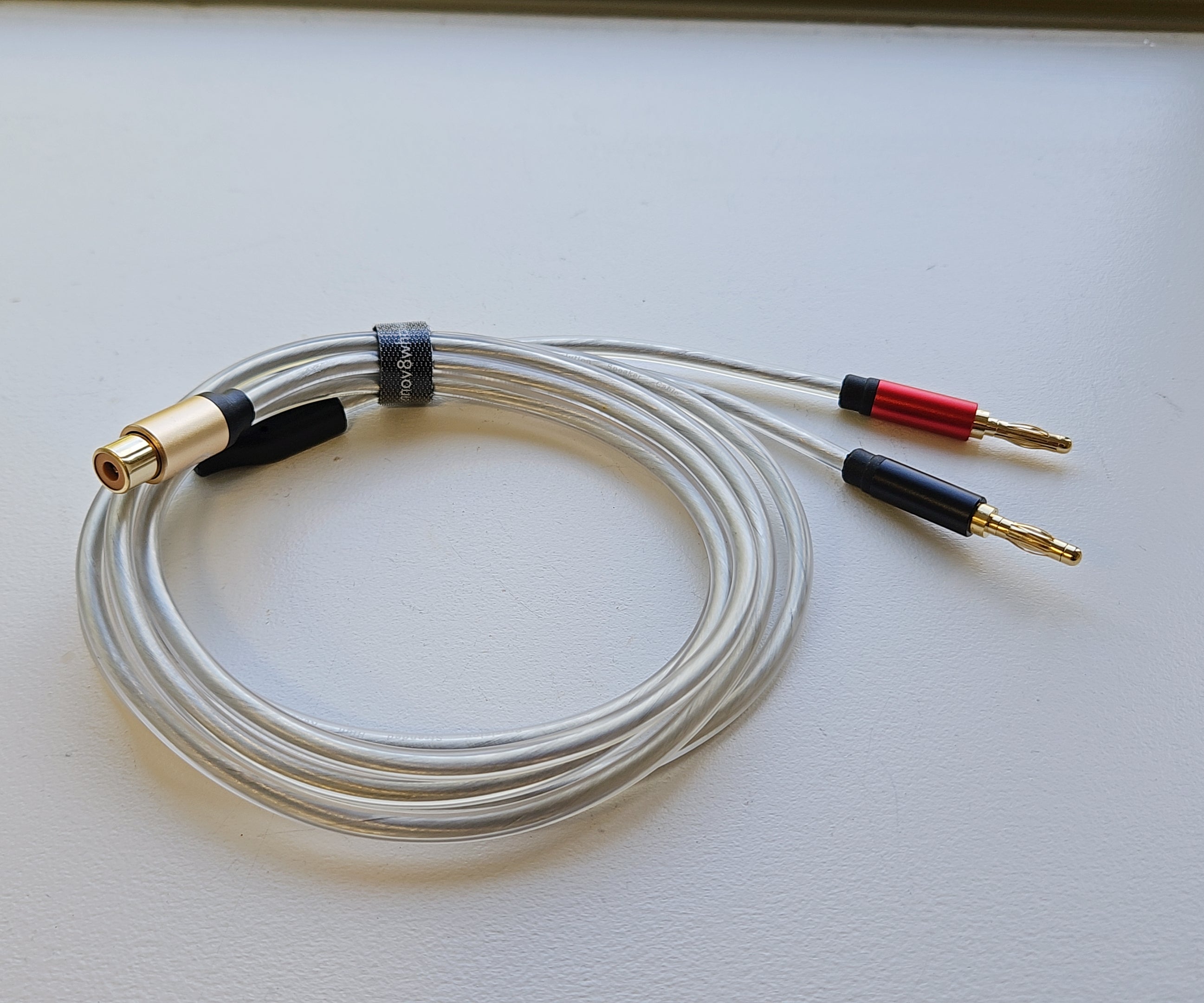RCA Female to Dual Banana Plug Speaker Cable 16AWG 1.8m