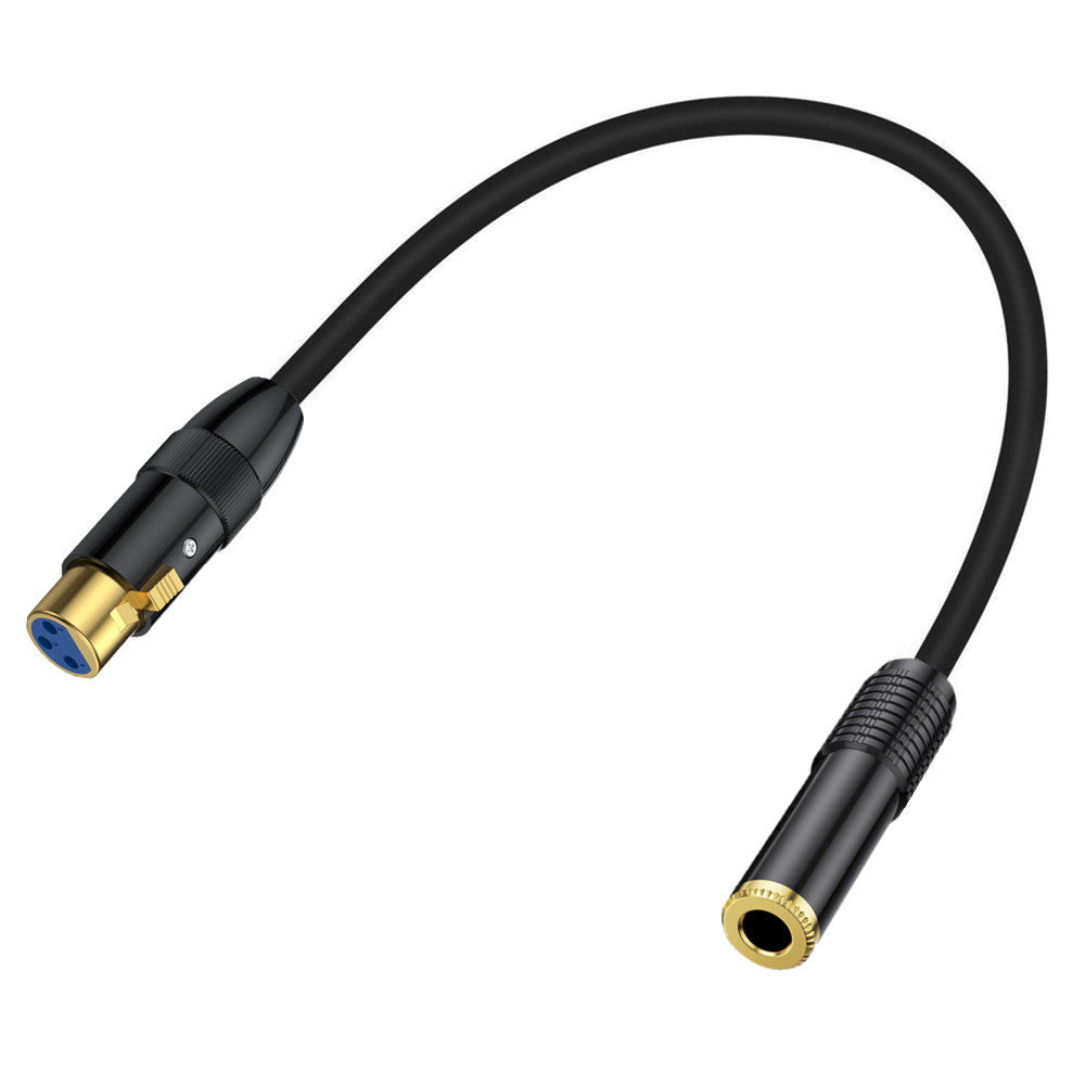 1/4 inch TRS female to XLR female microphone adapter cable