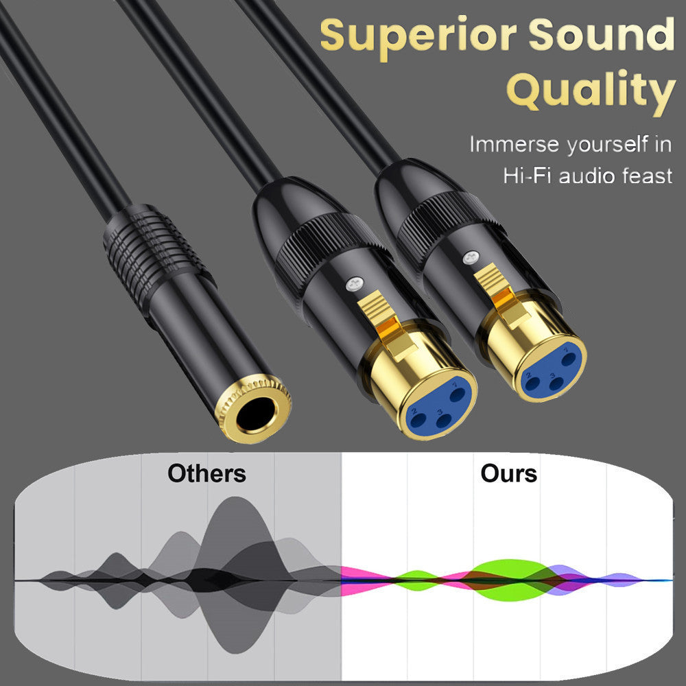 Studio TRS to XLR Y splitter cable for mixers and interfaces