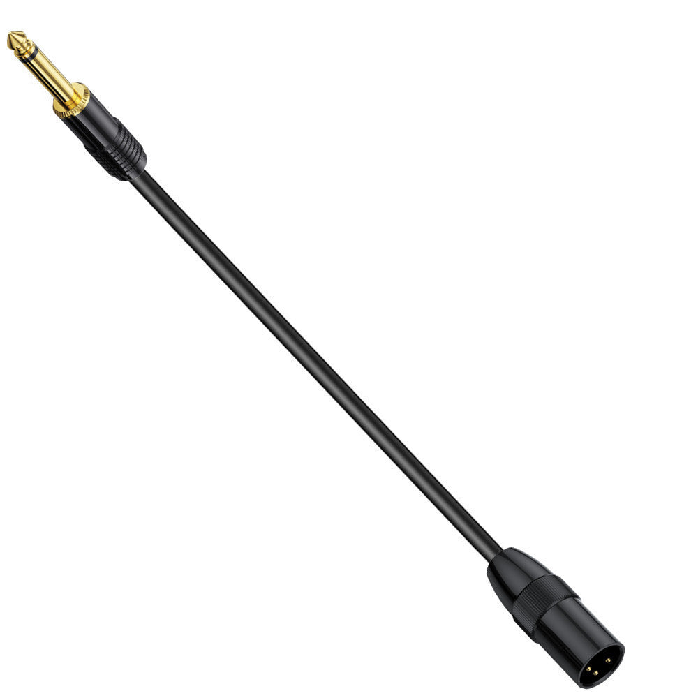 XLR to 6.35mm mono microphone cable close up