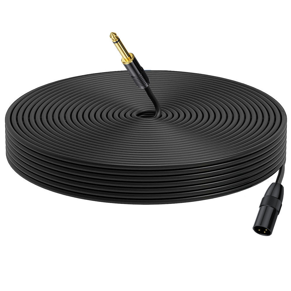 XLR plug to 6.35mm TS connector cable
