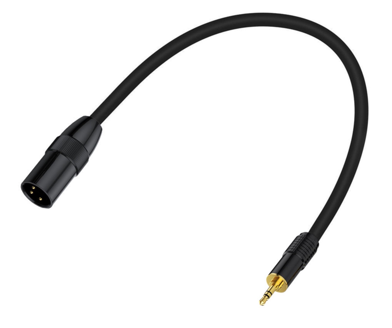 Balanced XLR male to 1/8 inch stereo mini jack lead