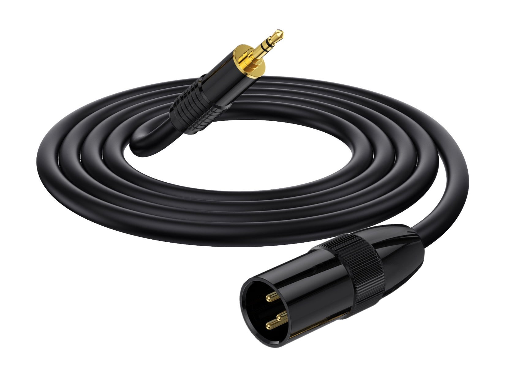 XLR 3 pin male to 3.5mm TRS male audio cable