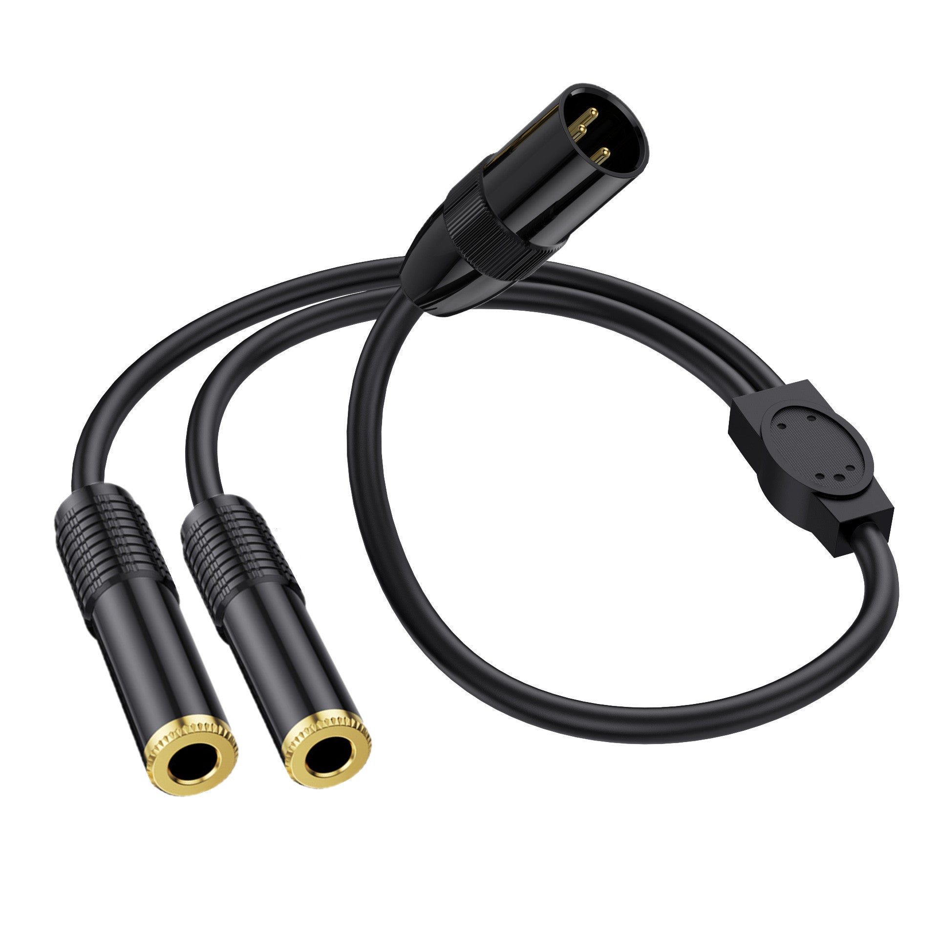 Balanced XLR to dual 1/4 inch TRS female adapter lead
