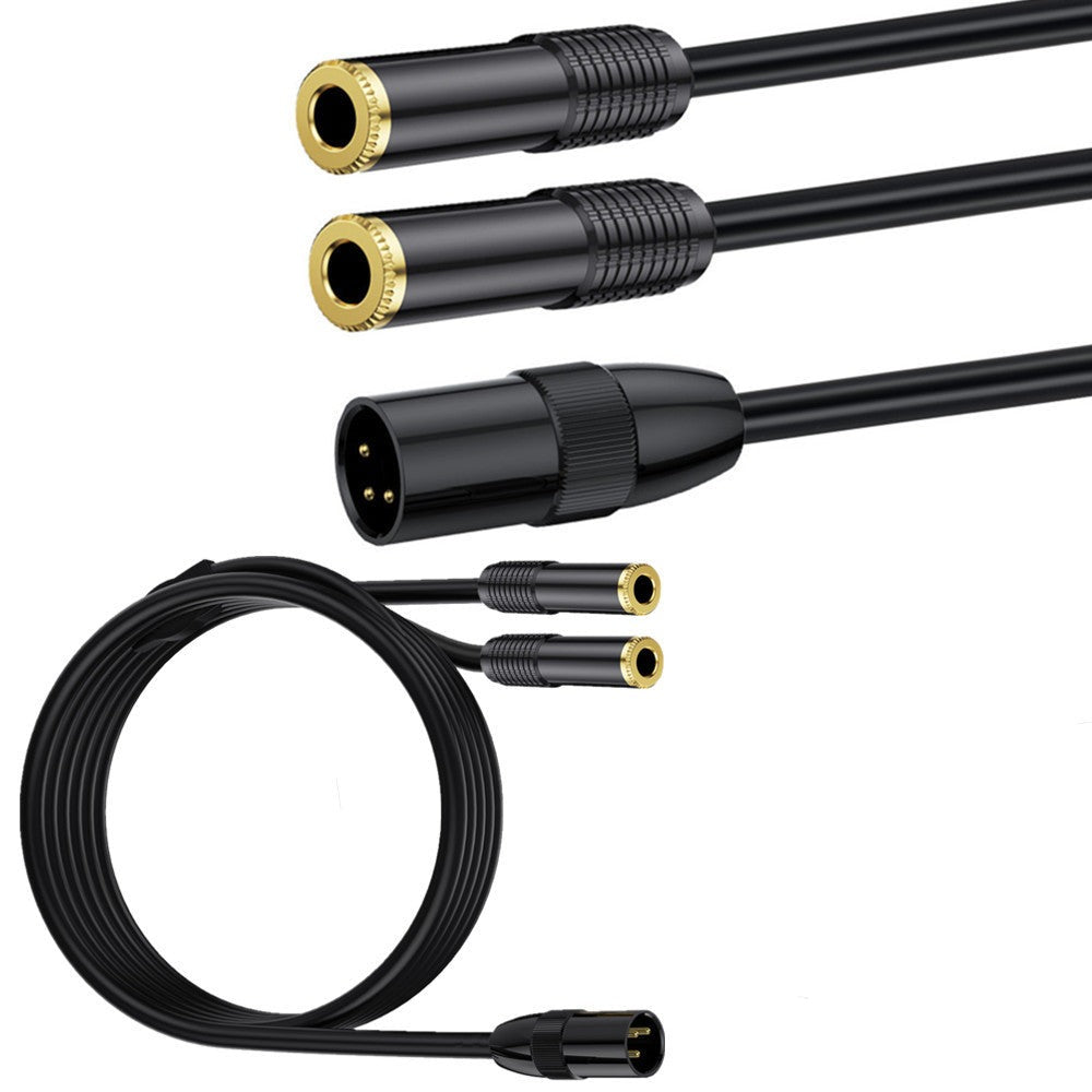 Studio audio XLR to 1/4 inch TRS splitter cable