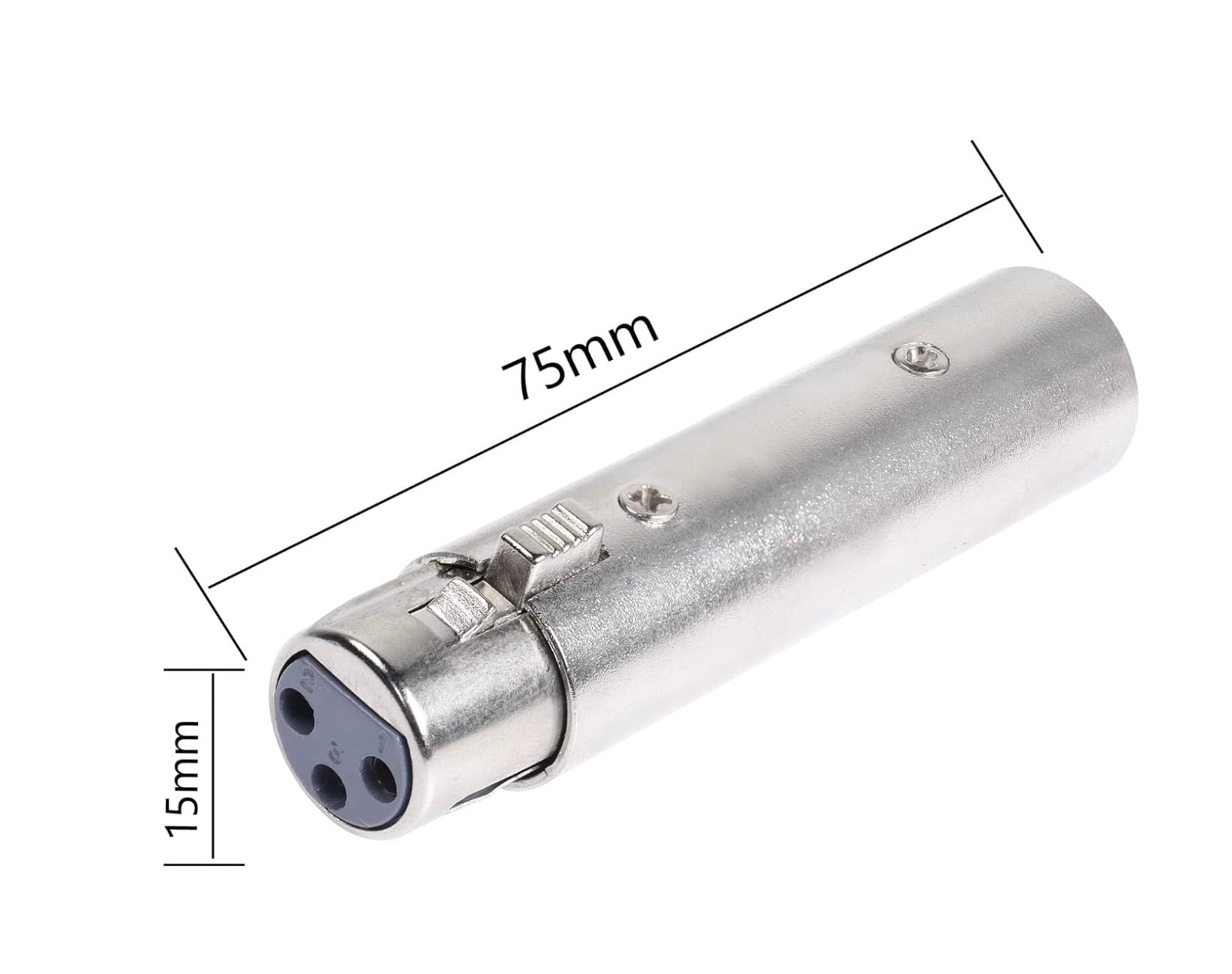 Metal cylindrical component with dimensions labeled on a white background