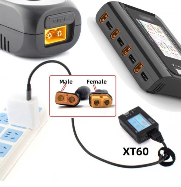 RC LiPo XT60 to 7.4x5.0mm female DC converter