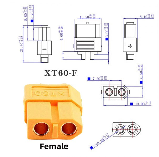 FPV drone XT60 female power adapter
