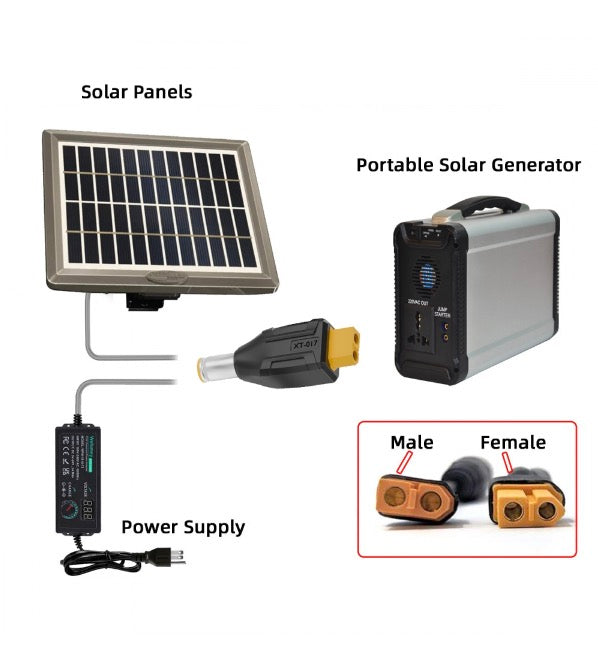 Compact XT60 female SC100 fast charging adapter
