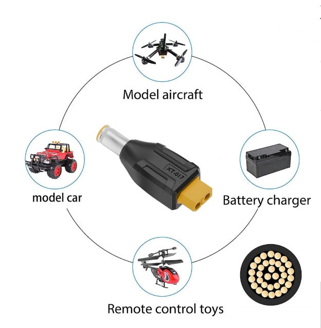 FPV drone XT60 female to DC 7.9x5.4mm power adapter