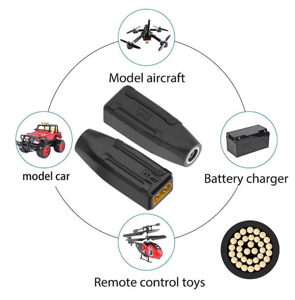 XT60 SC100 protocol to 7.4x5.0mm DC adapter
