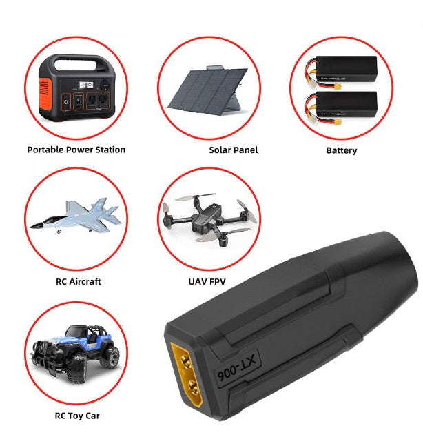 FPV drone XT60 to 7.9x5.4mm charging adapter