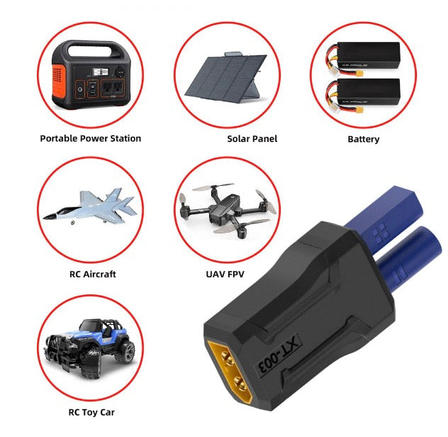 FPV battery XT60 EC5 charging adapter