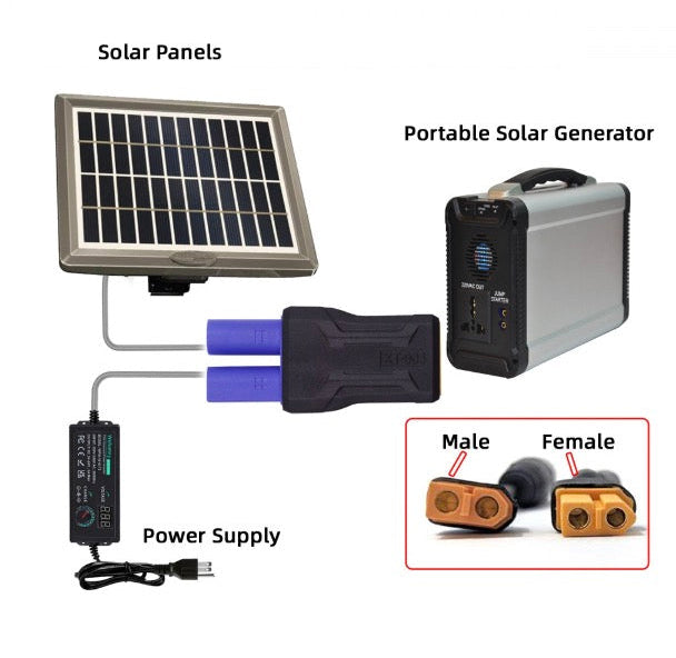 XT60 male to EC5 male fast charging adapter