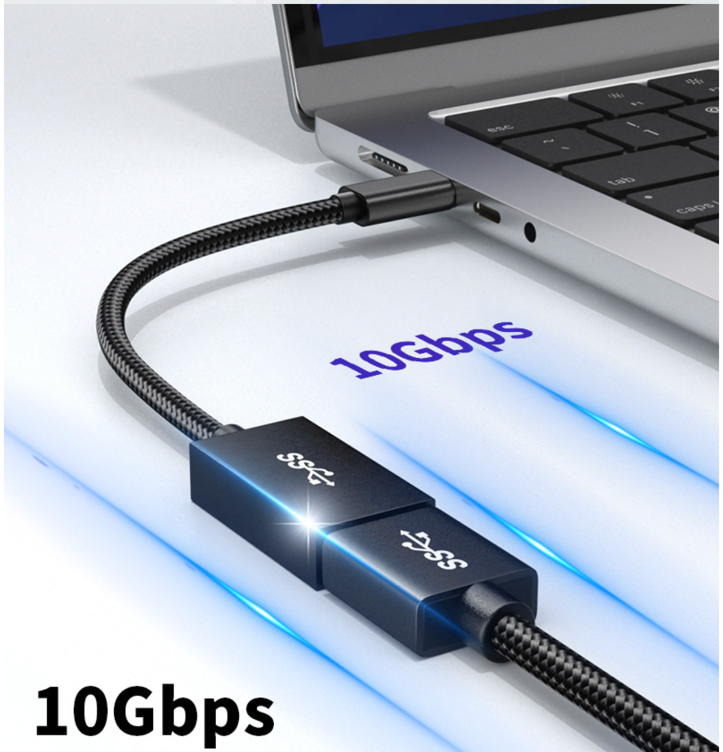 USB-C Male to USB-A 3.1 Female OTG Adapter Cable – Fast Data Transfer & Charging