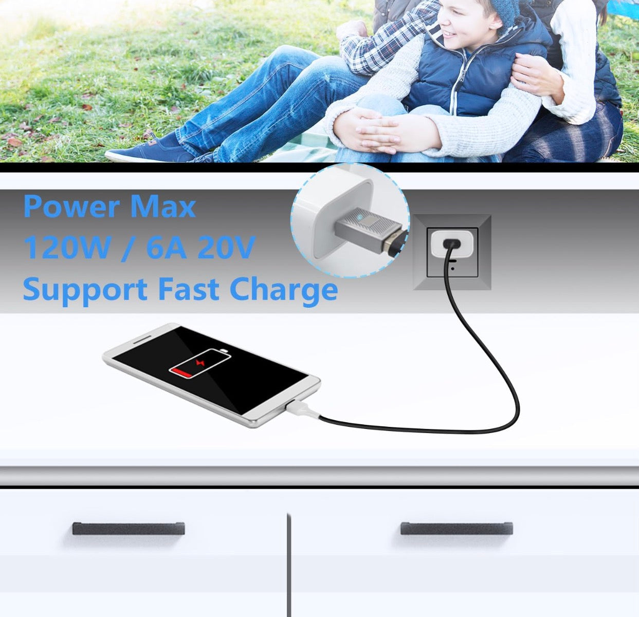 Aluminium alloy USB C to USB A OTG converter adapter in grey finish