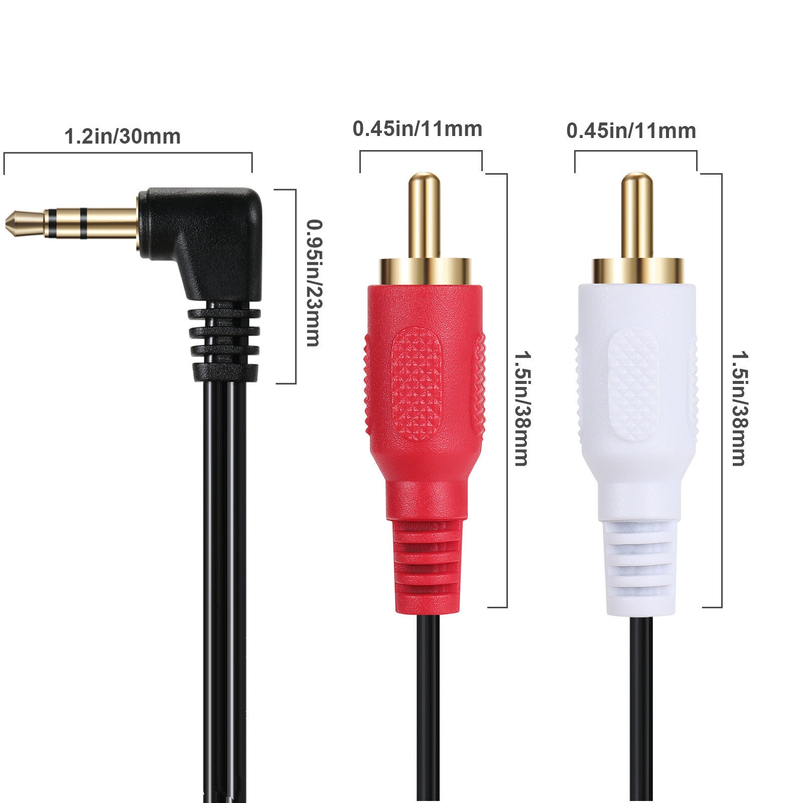 Angled 3.5mm AUX jack for easy connection