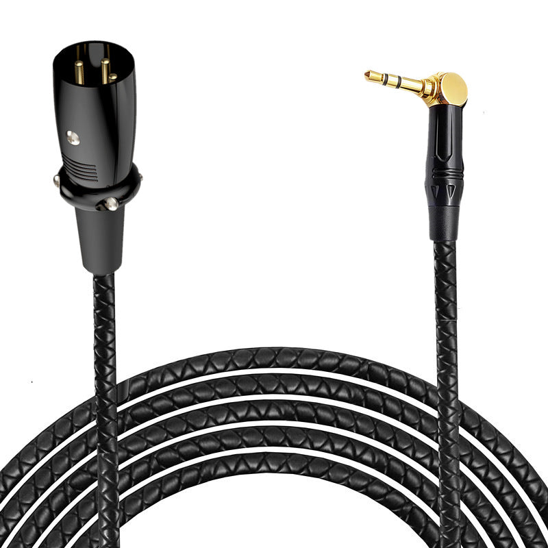gold plated right angle 3.5mm stereo plug audio cable