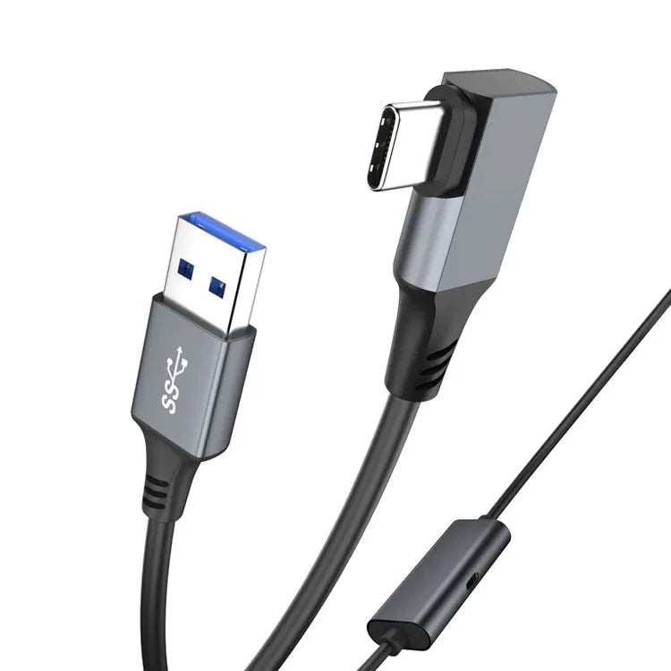 90 degree angled USB-C connector for VR headset connection