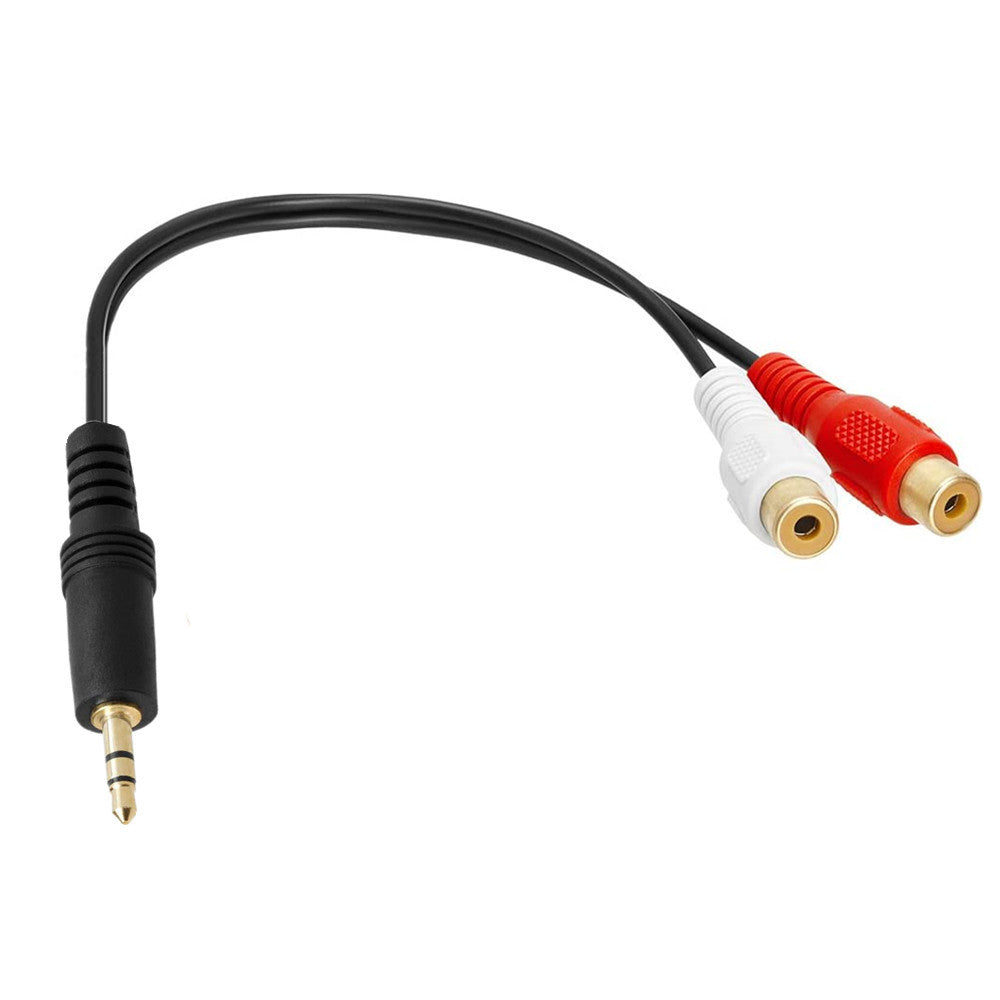 Compact AUX to RCA female audio cable