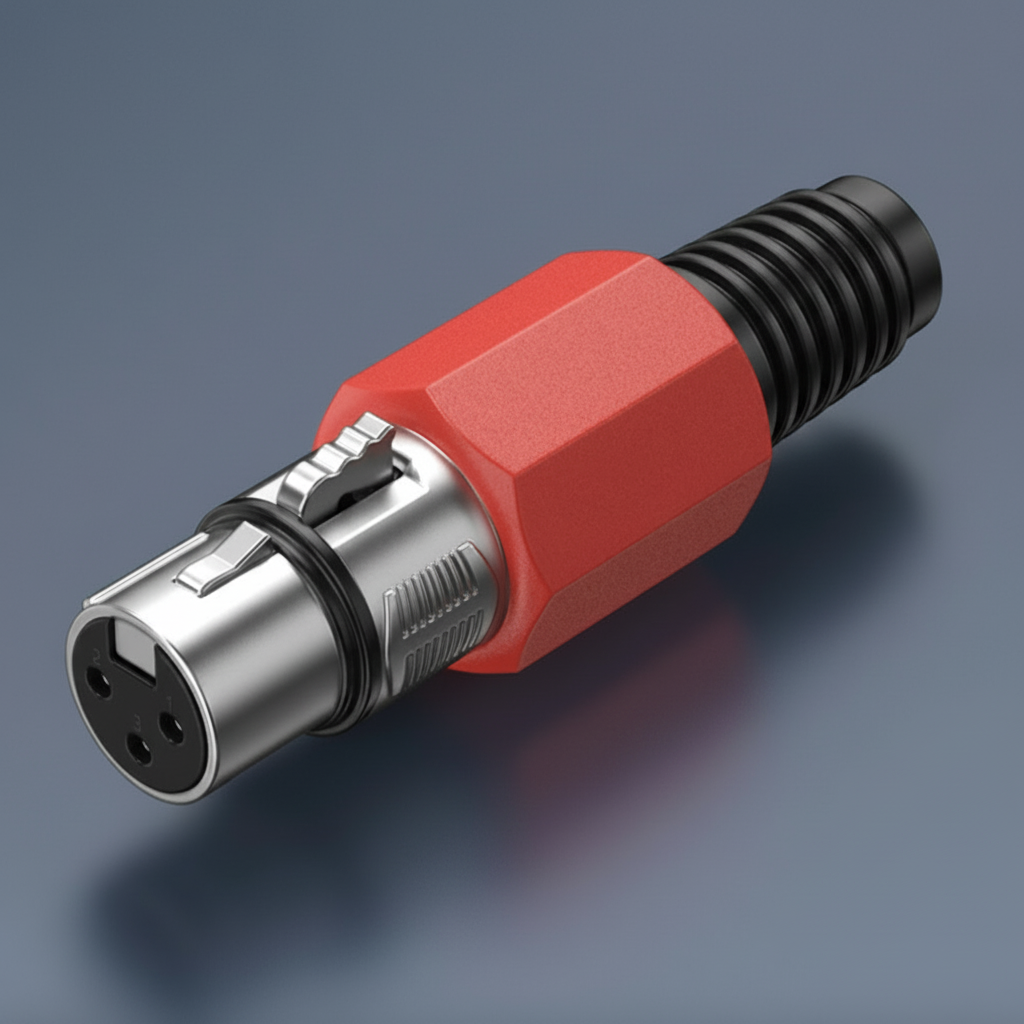 XLR 3-Pin Female Microphone Connector – Metal Solder-Termination Audio Socket