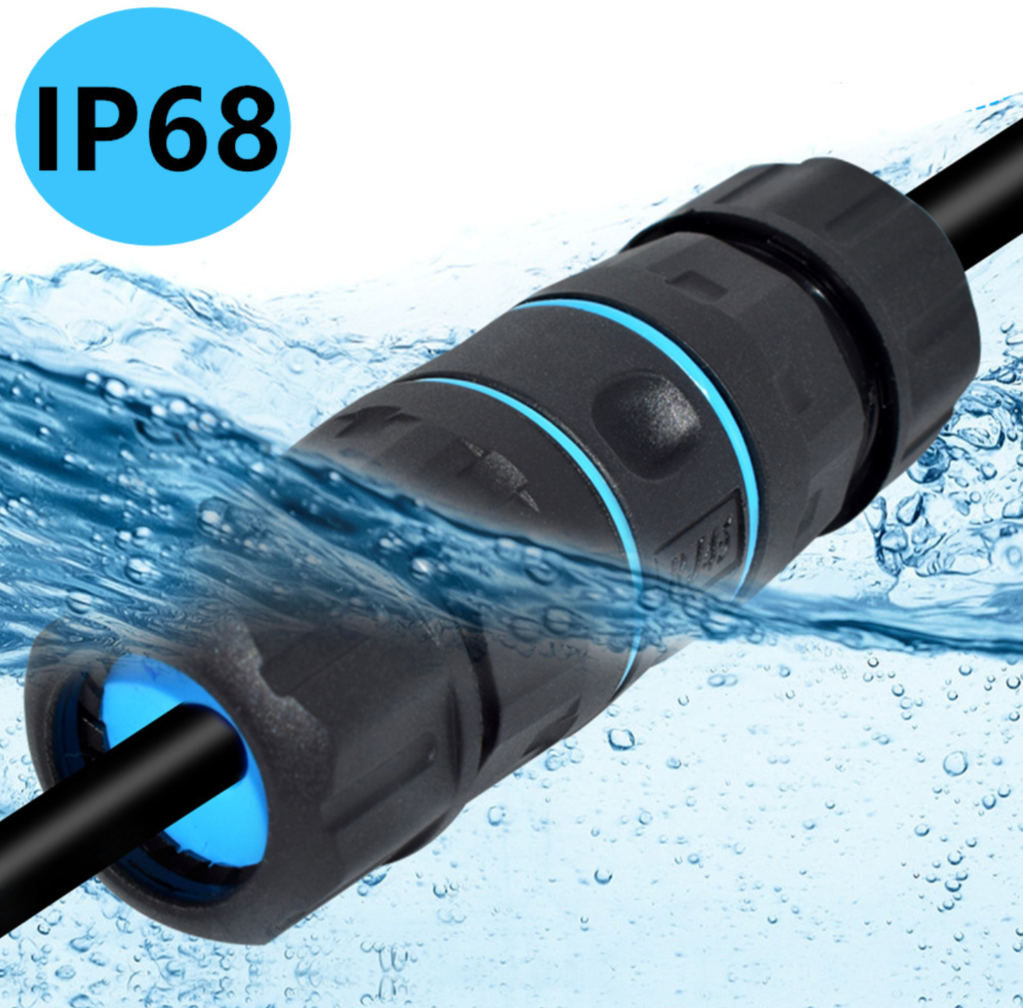 RJ45 Waterproof Coupler Connector, IP68 Shielded STP Cat5/5e/6 Ethernet LAN Cable Adapter (Outdoor Double-Head)