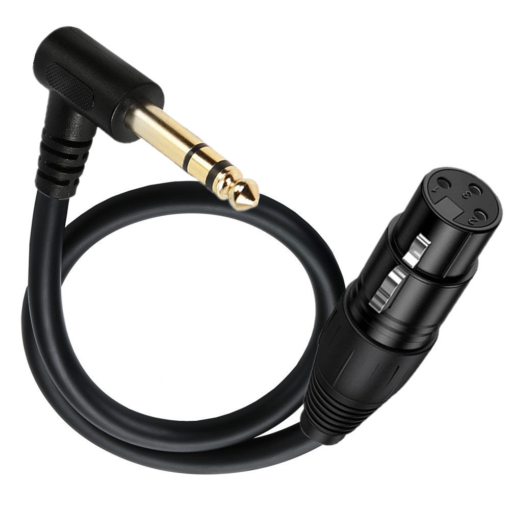 Balanced XLR female to TRS male cable for studio and live sound use
