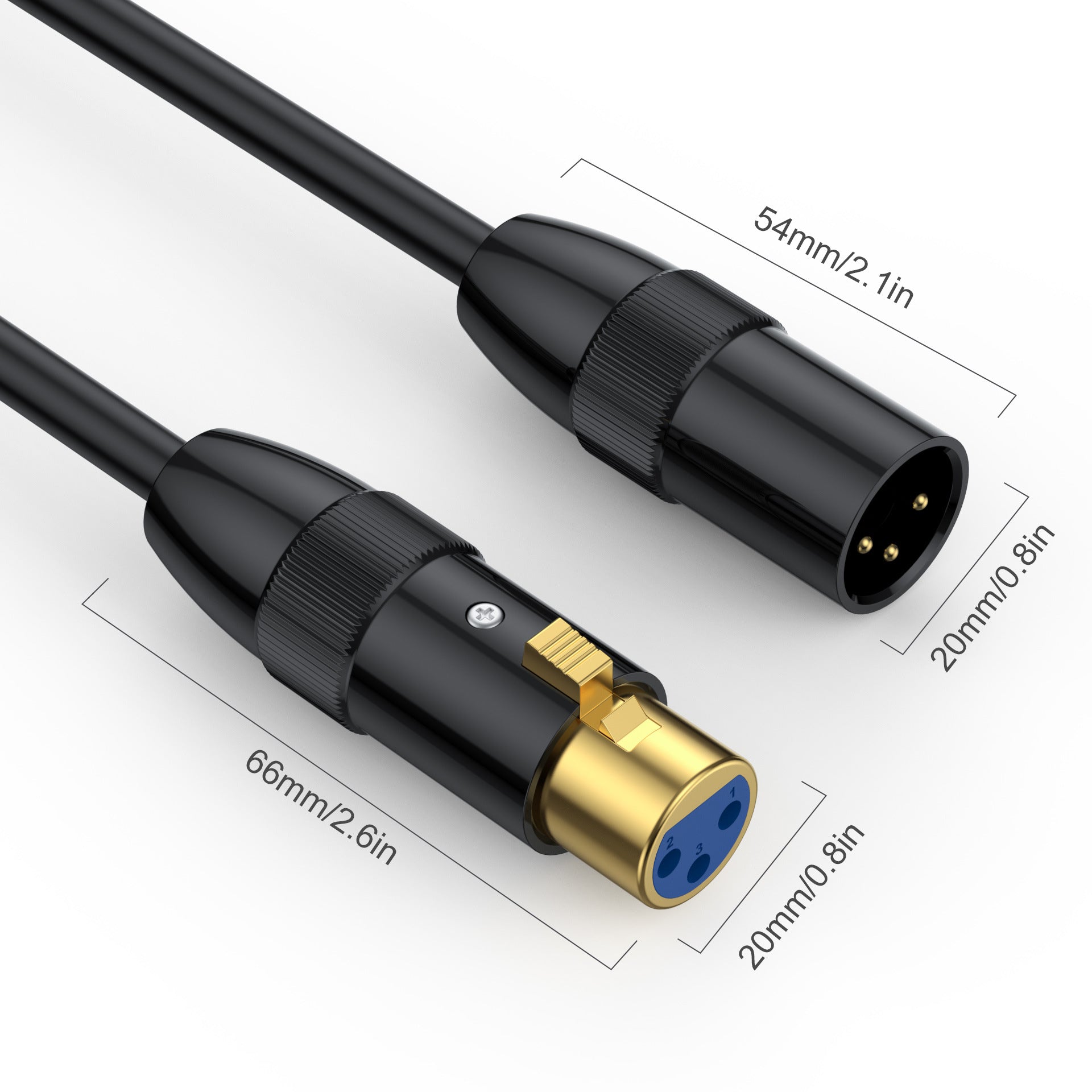 Shielded XLR cable for professional audio