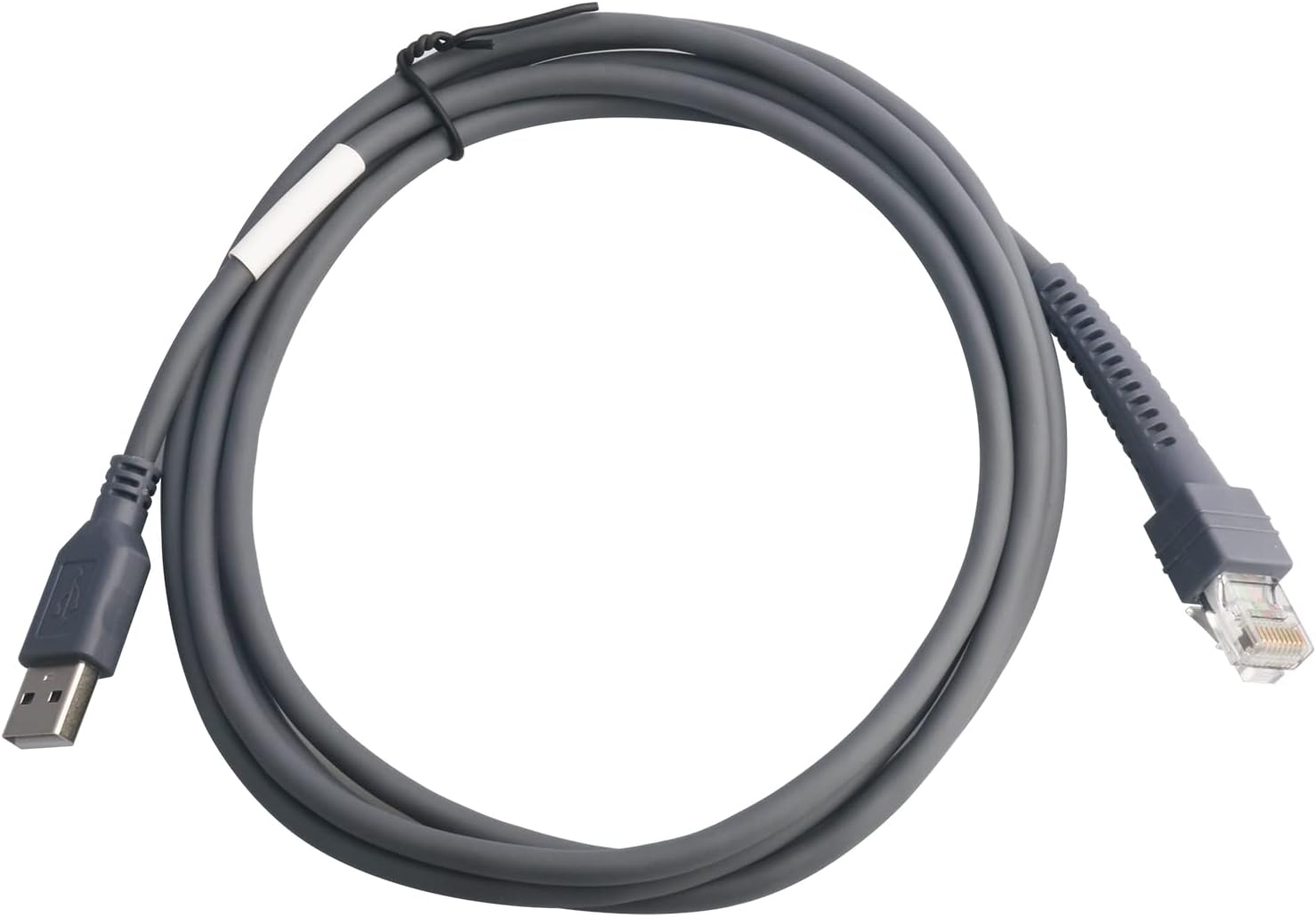 Grey USB to RJ45 scanner cable for POS systems