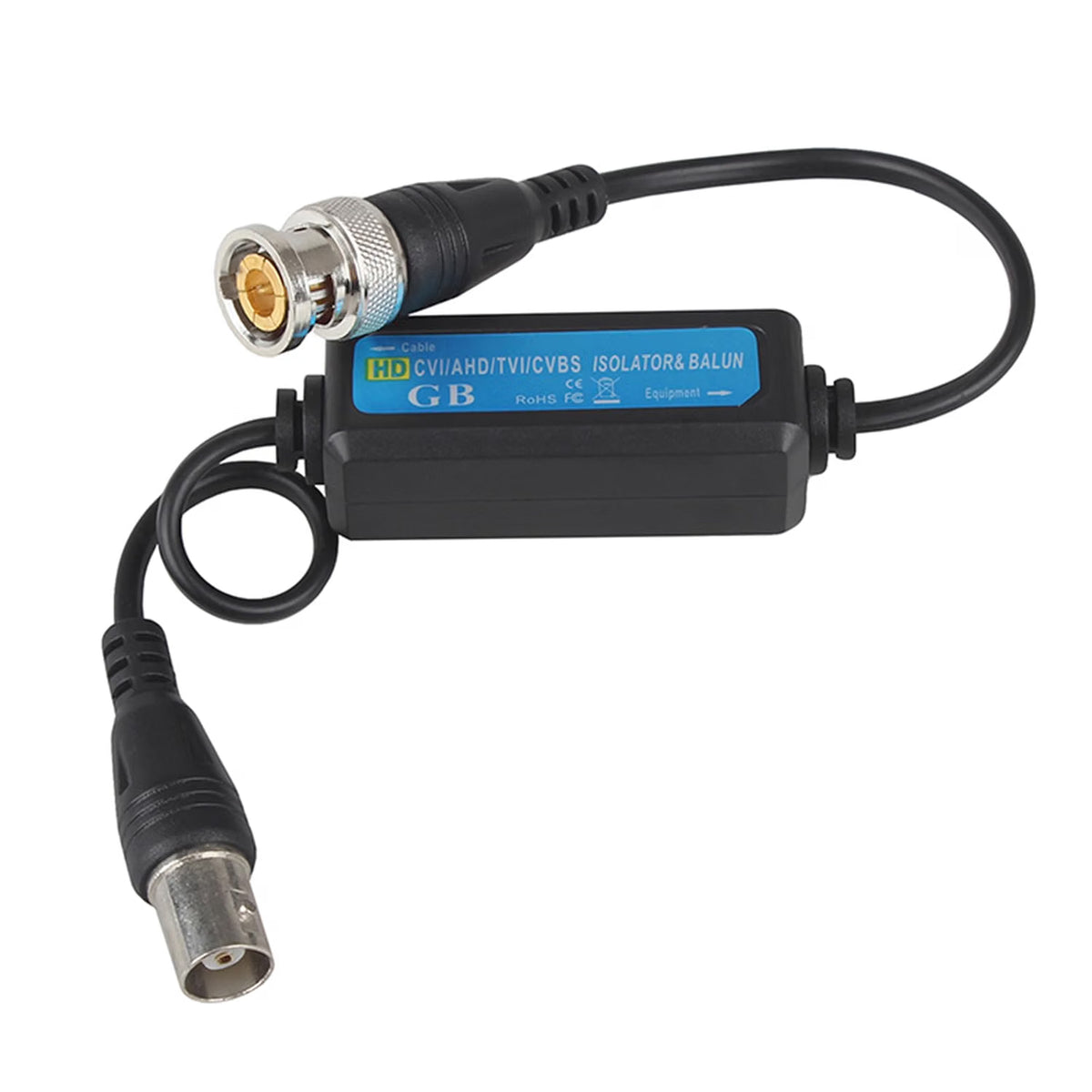BNC male to female CCTV ground loop isolator for HD-TVI CVI AHD and CVBS