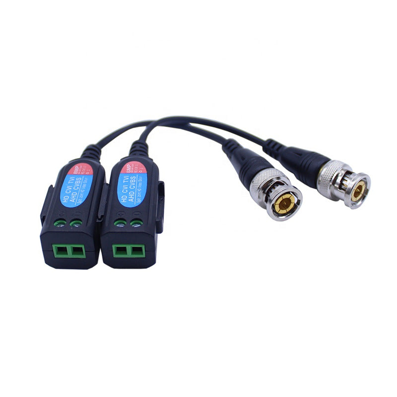 BNC to UTP 8MP passive CCTV video balun pair