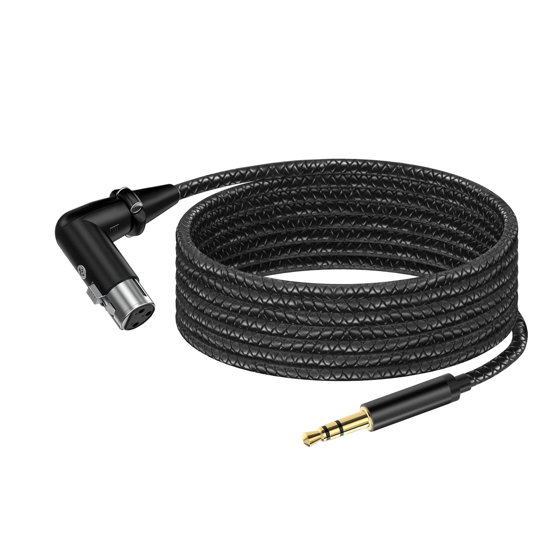durable braided 3.5mm to XLR microphone cable for phone and laptop