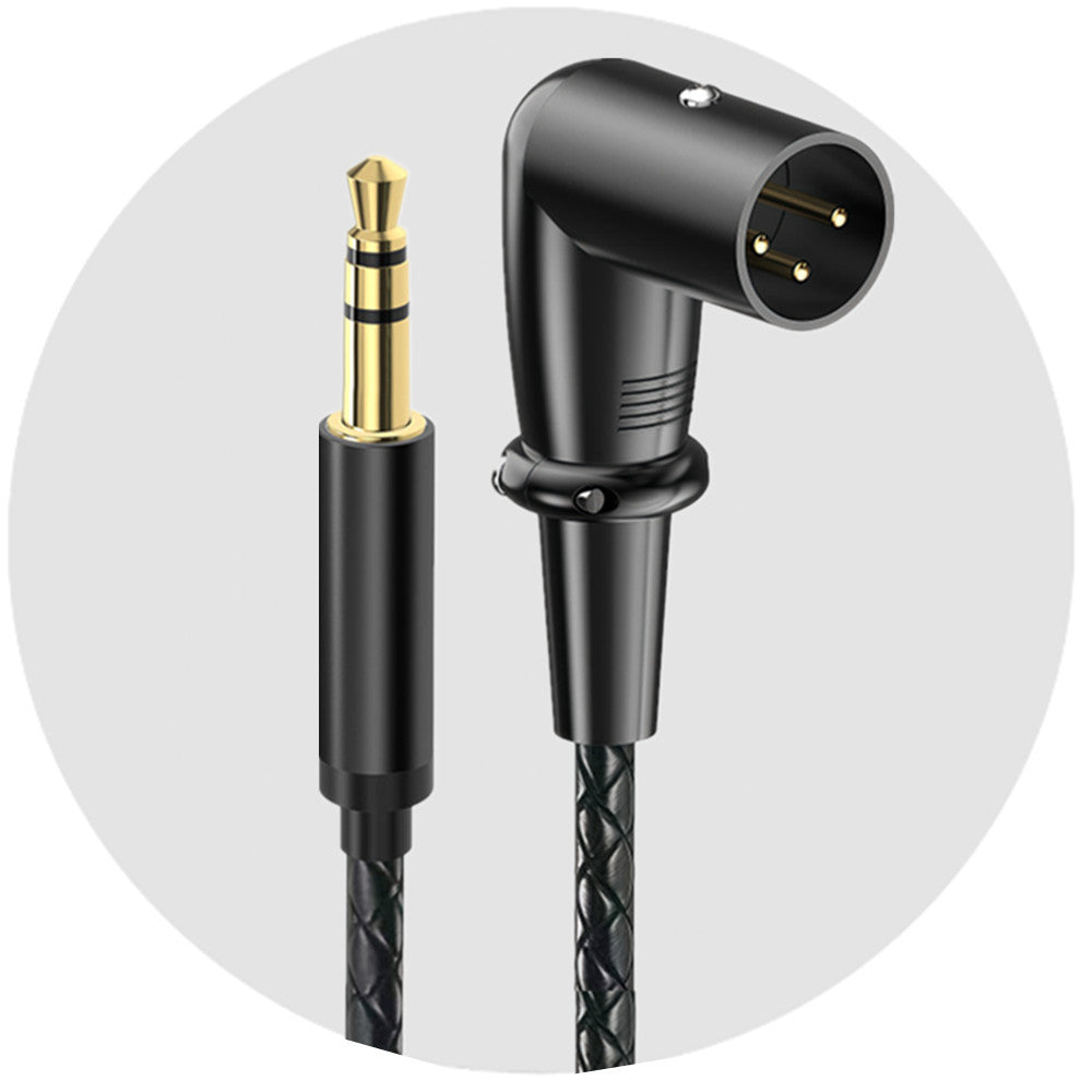 durable braided 3.5mm to XLR male audio cable for speakers