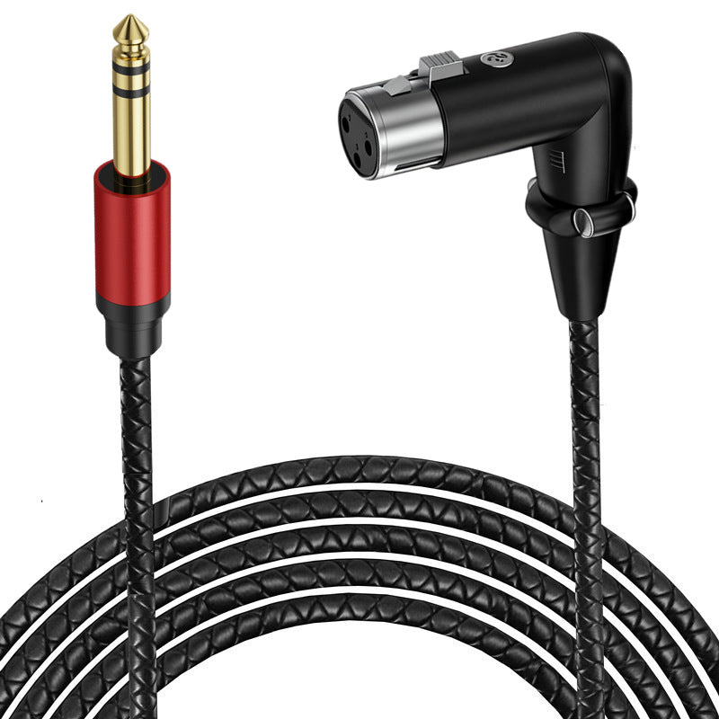 Braided XLR female to 6.35mm TRS male professional balanced audio cable
