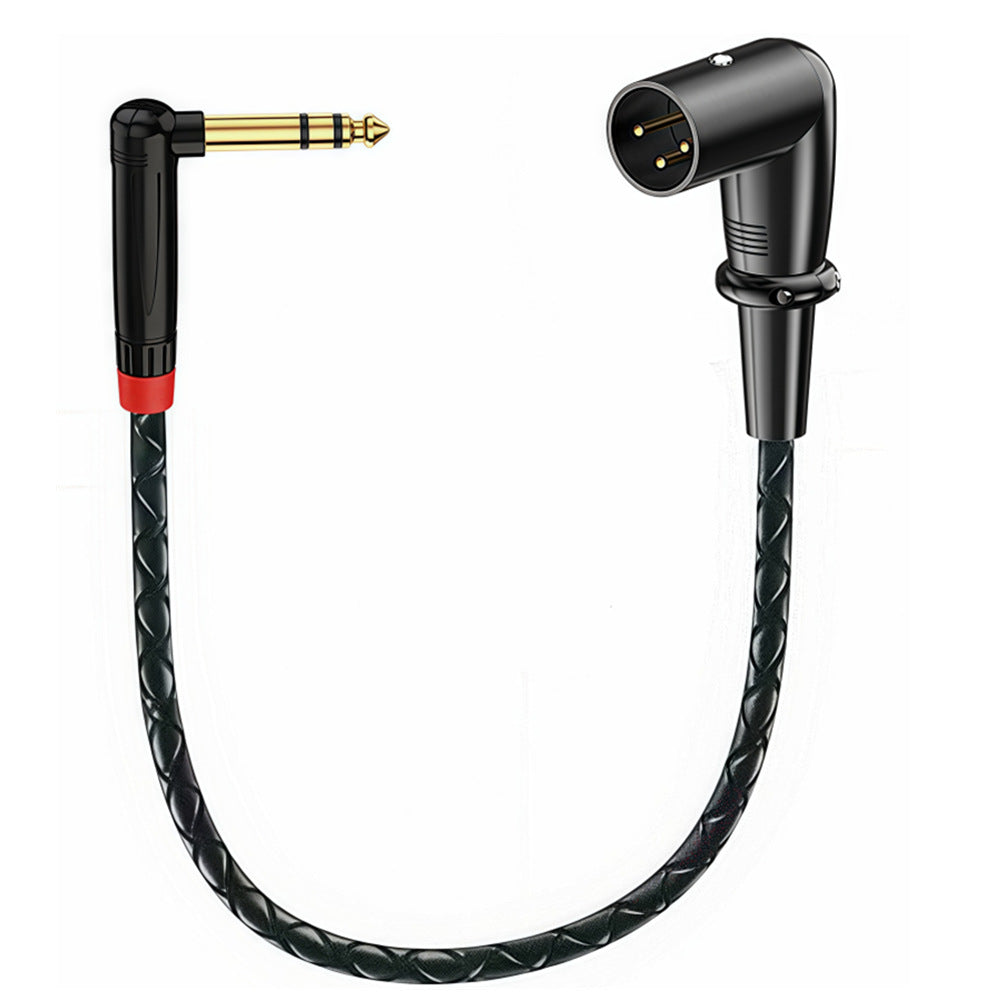 Braided balanced XLR male to 6.35mm TRS audio cable