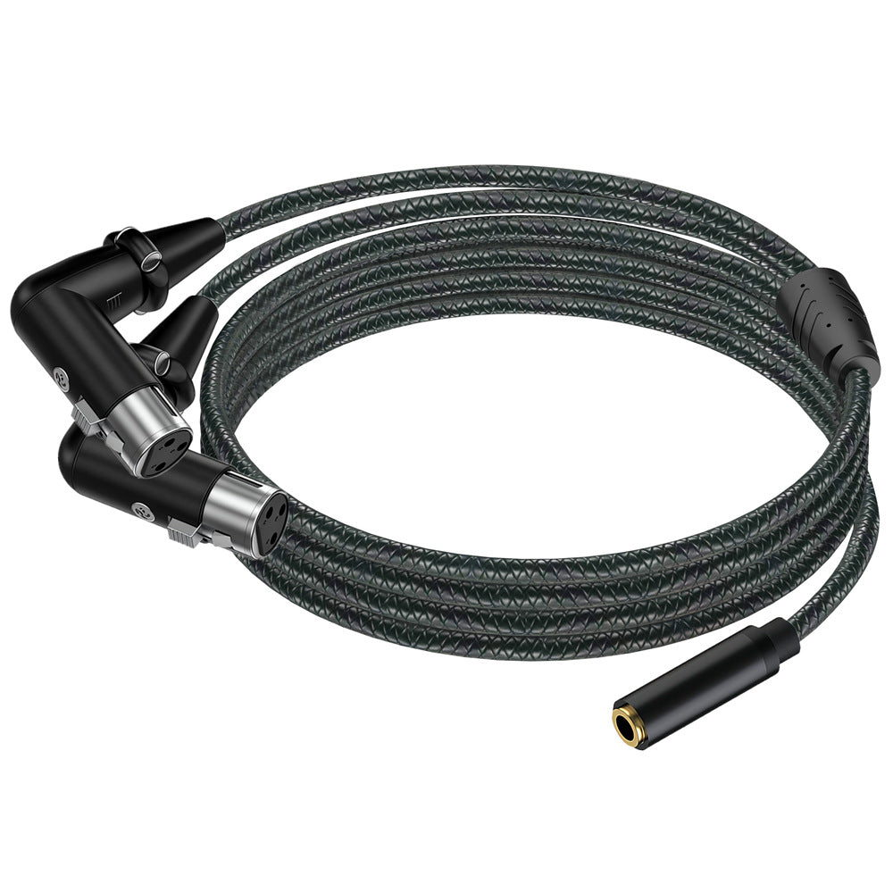 durable braided 3.5mm to dual XLR female splitter cable