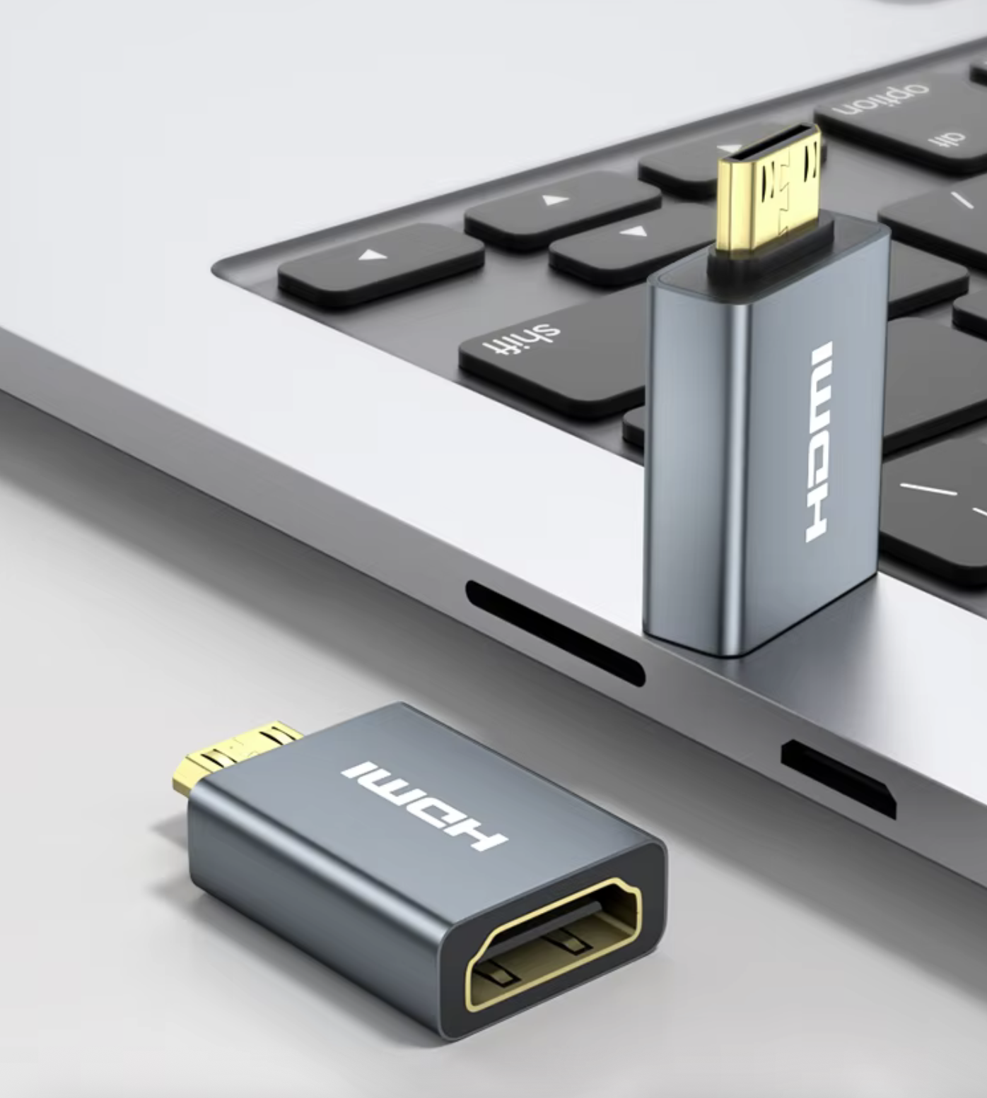 Mini HDMI to HDMI 2.0 Adapter – Bidirectional 4K 60Hz Gold Plated